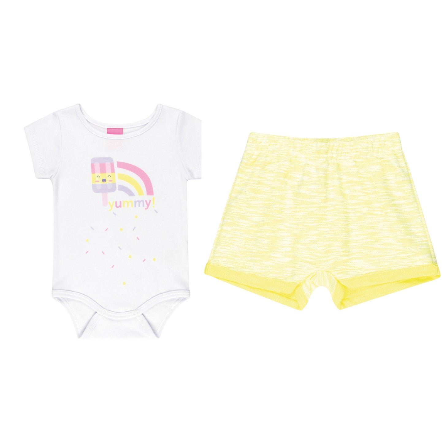 Baby Neon Ice-cream Top and Shirts Set