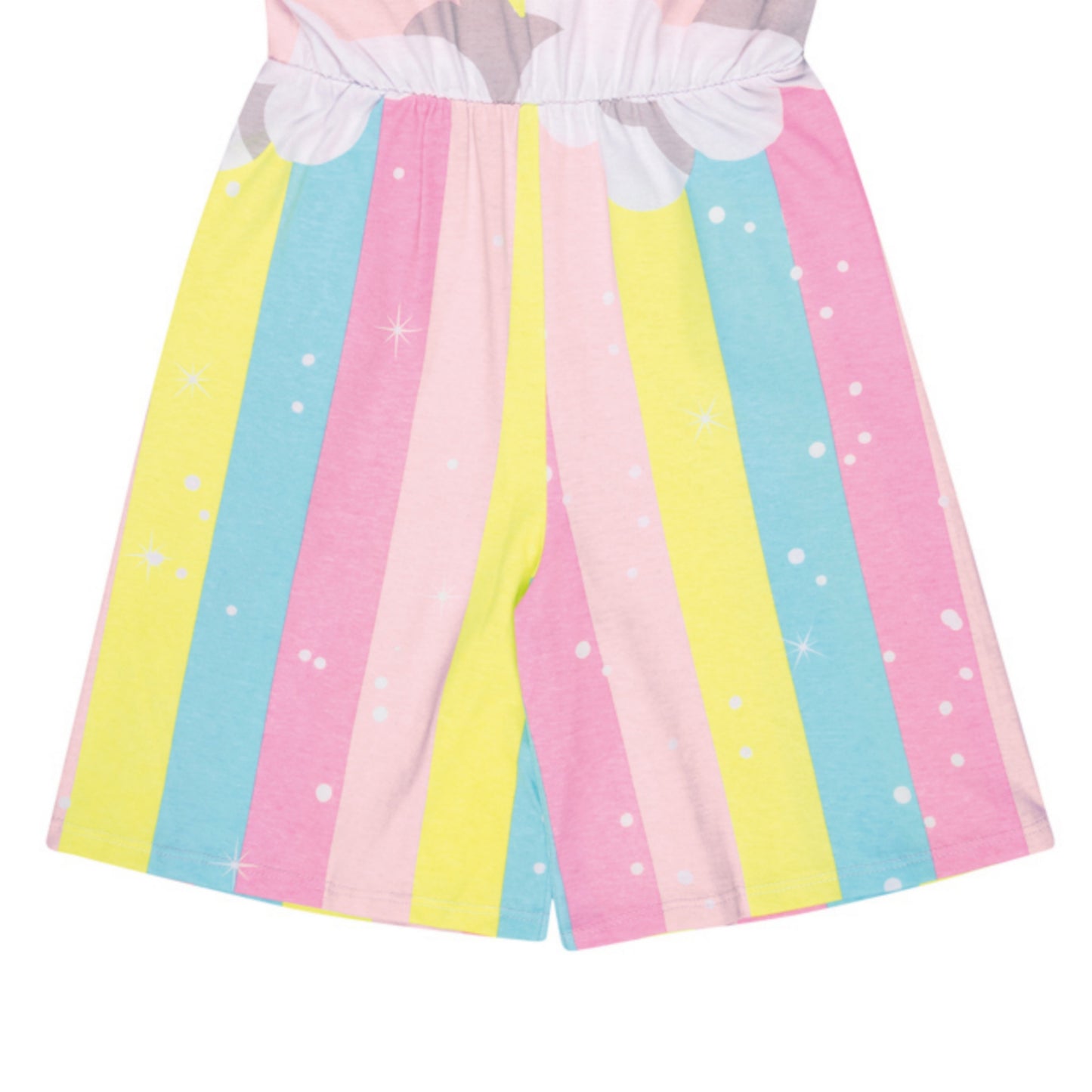 Girls Rainbow Shorts Jumpsuit