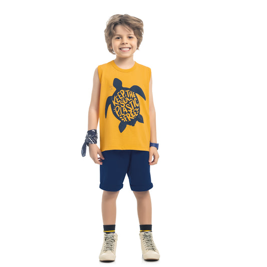 Boys Sea Turtle Vest and Shorts Set